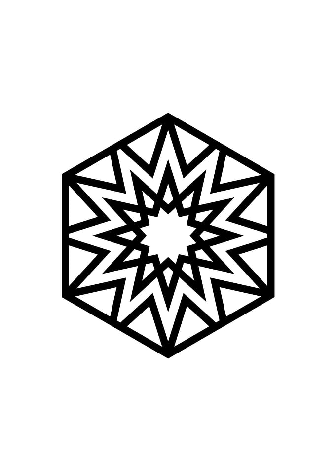 Black Geometric Glyph Rune