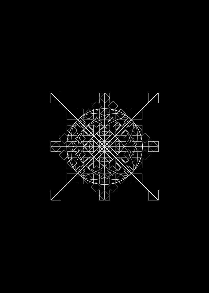 Black Glyph Mandala Rune