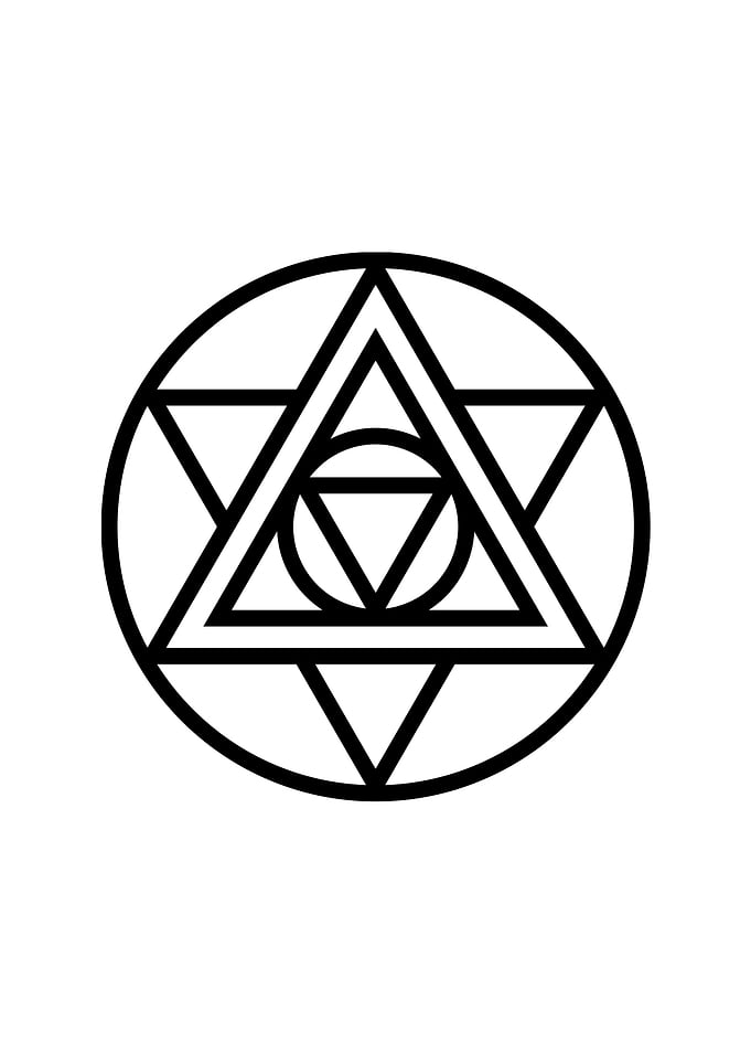 Black Glyph Mandala Rune