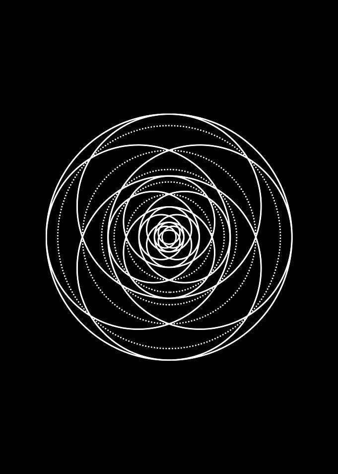 Black Glyph Mandala Rune