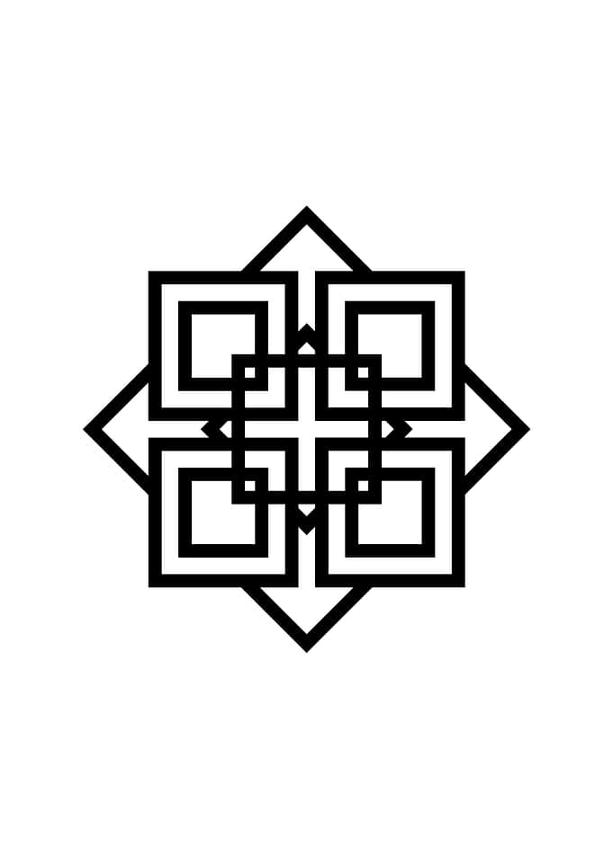 Black Glyph Mandala Rune