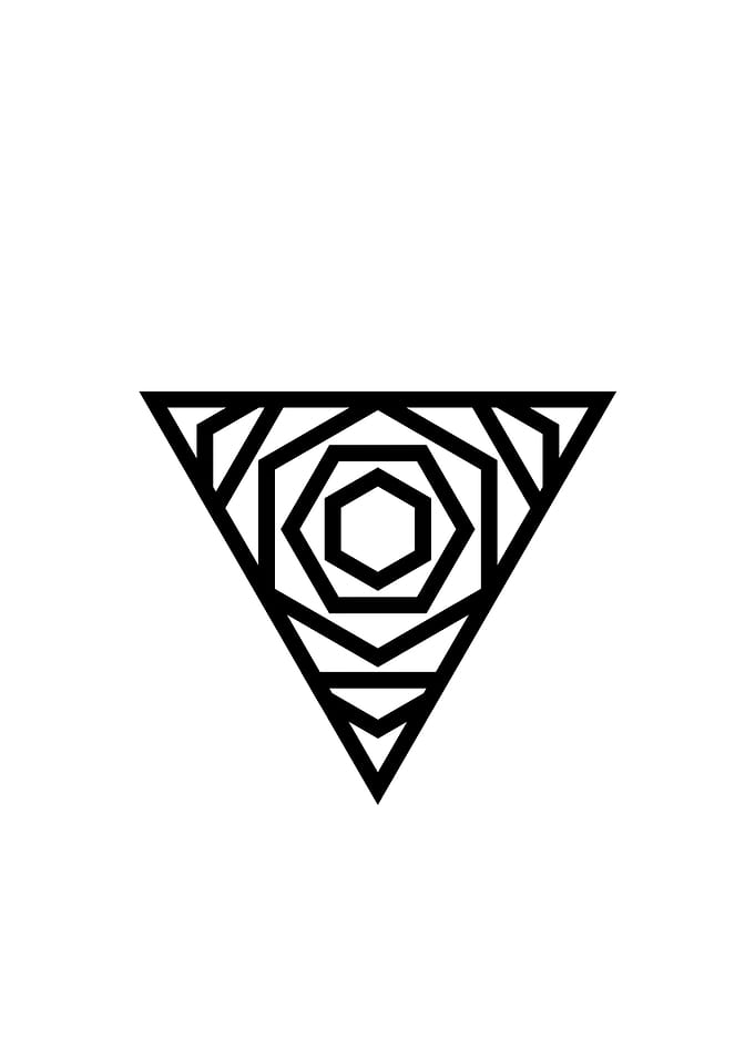 Black Sacred Geometry Rune