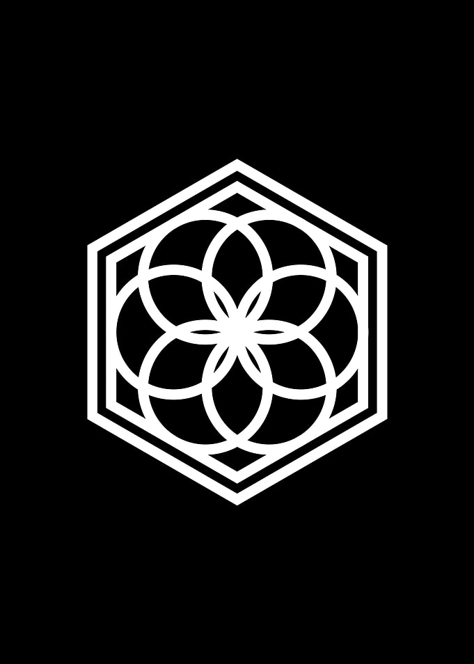 White Sacred Geometry Seal