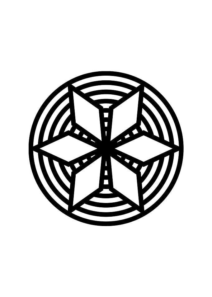 White Glyph Mandala Rune