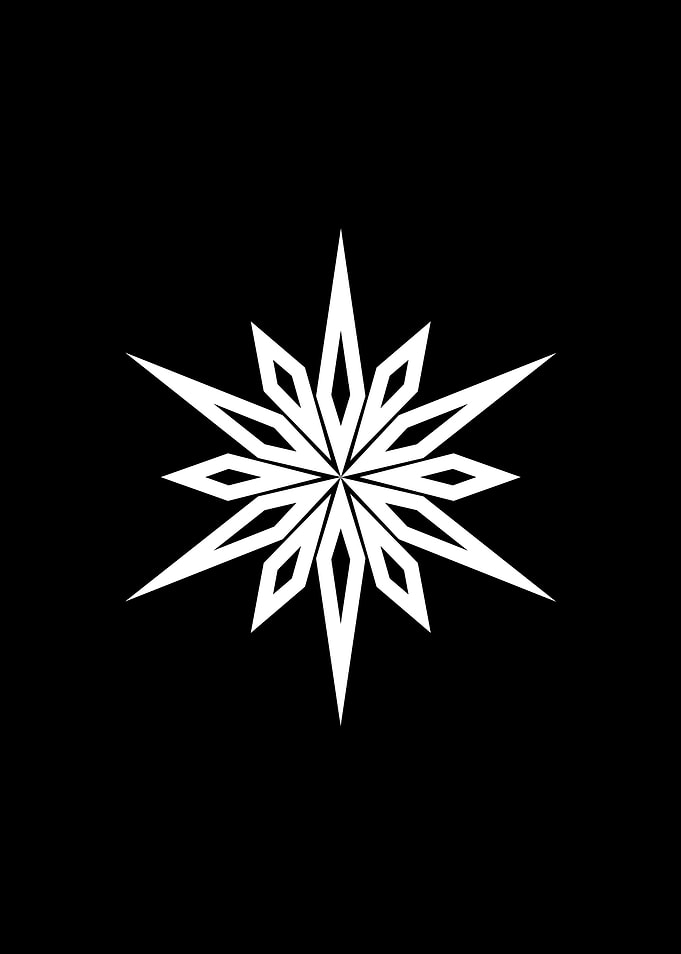 White Glyph Mandala Rune