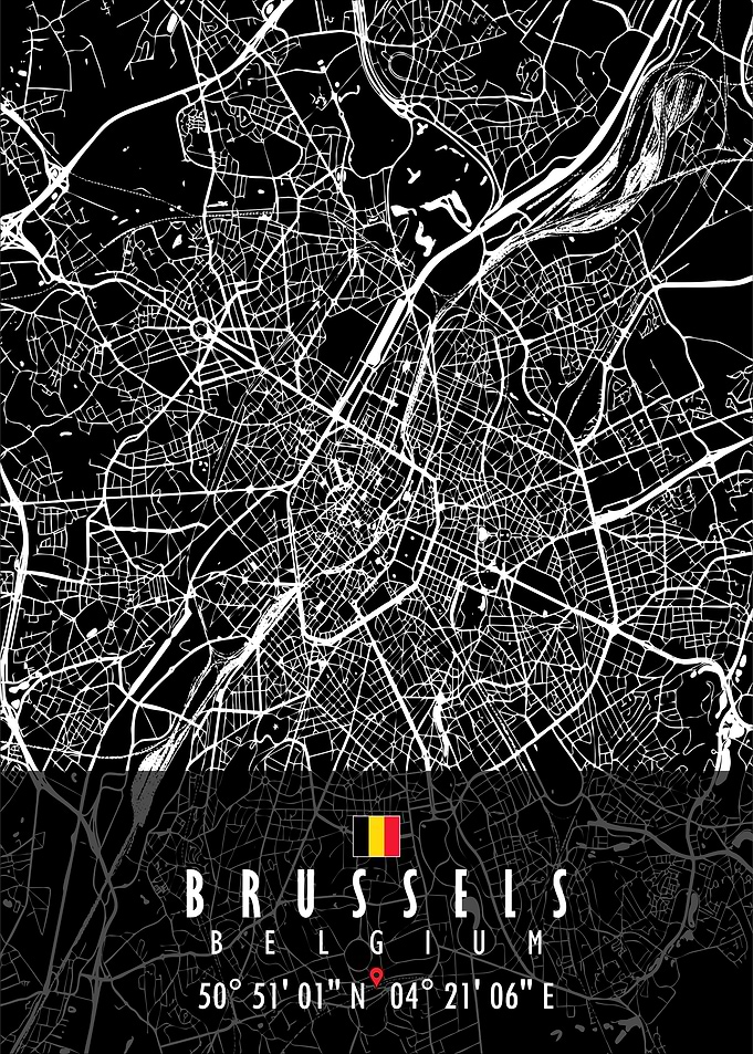 Brussels Map Belgium