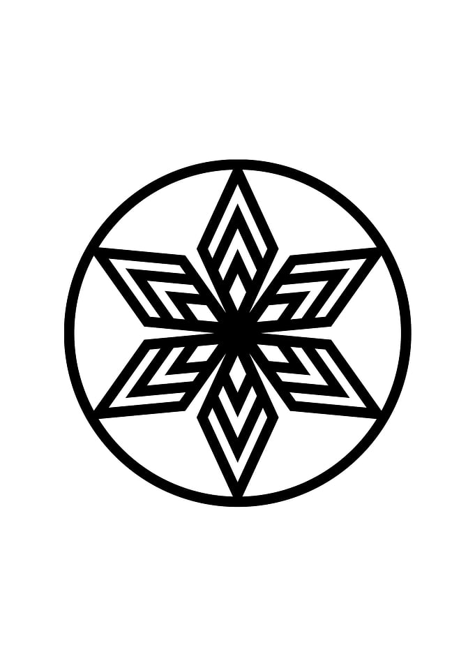 White Glyph Mandala Rune