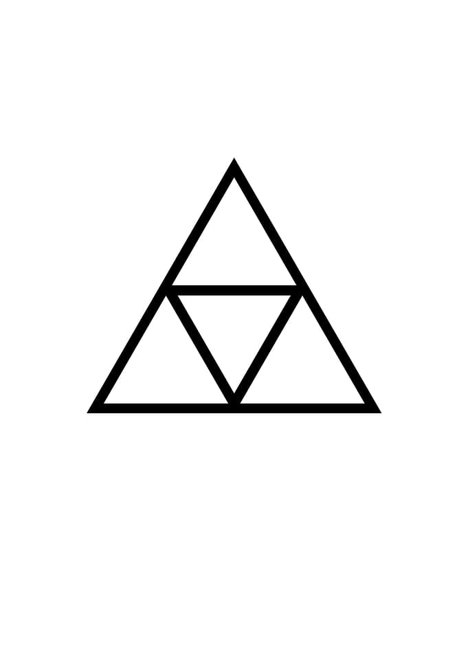 White Geometric Glyph Sign