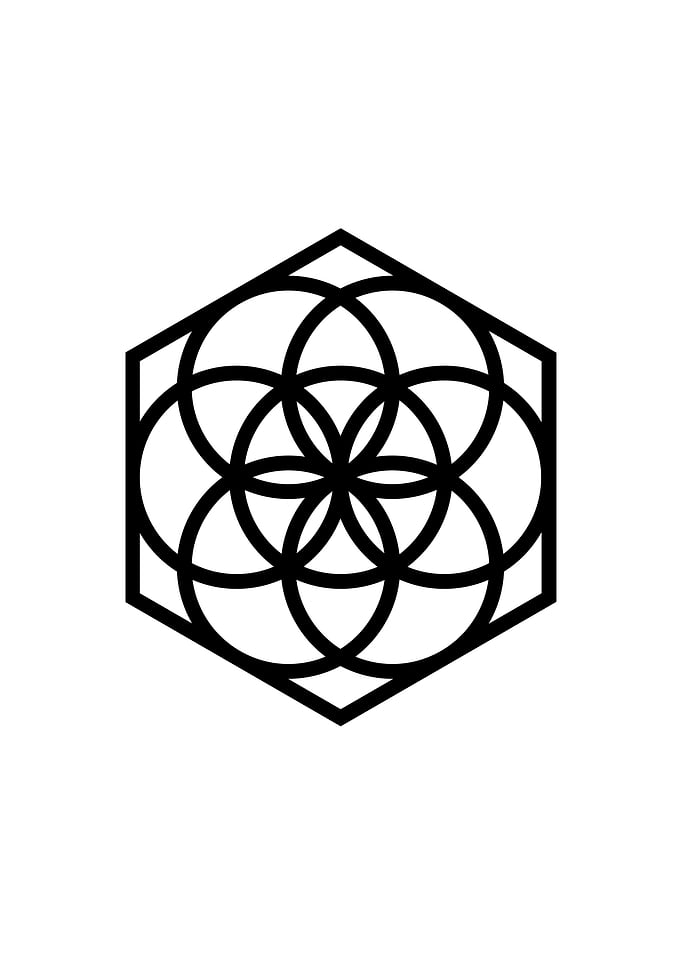 White Sacred Geometry Seal