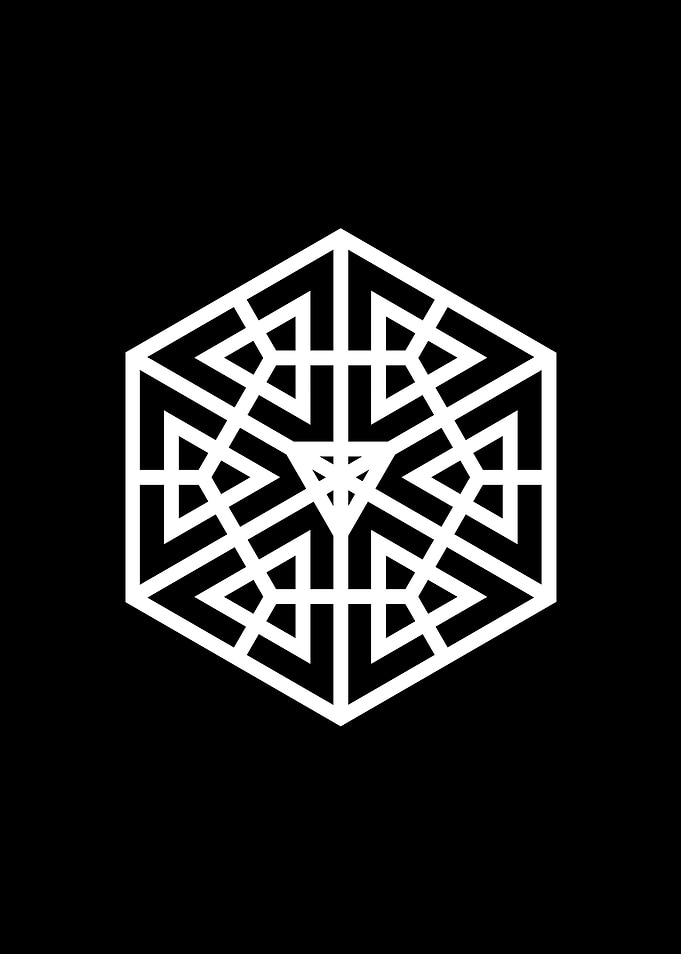 Black Sacred Geometry Rune