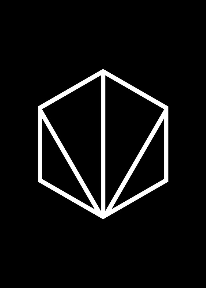 Black Geometric Glyph Rune