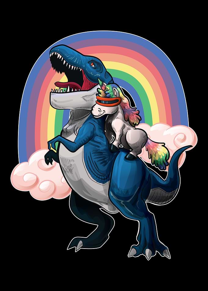 Unicorn Riding T-Rex Dino