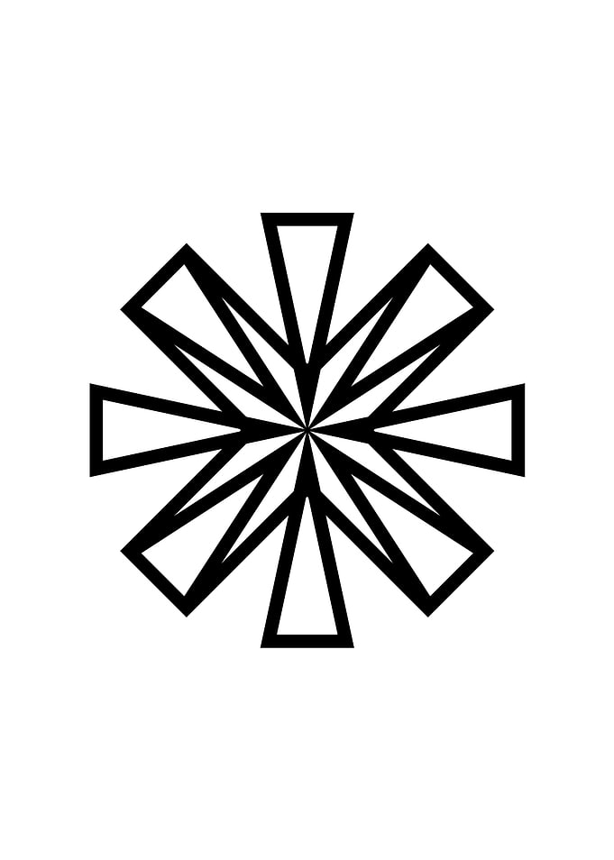 Black and White Glyph Rune