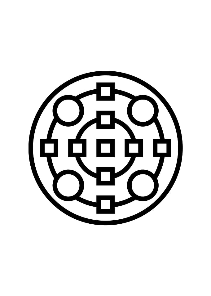 Black and White Glyph Rune