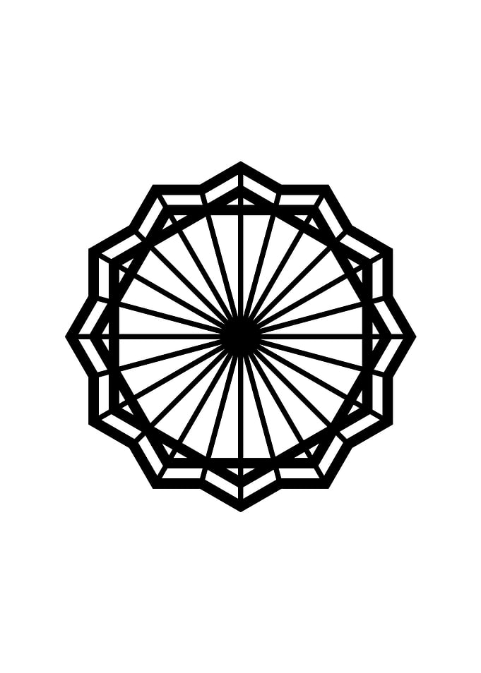 Black Geometric Glyph Rune