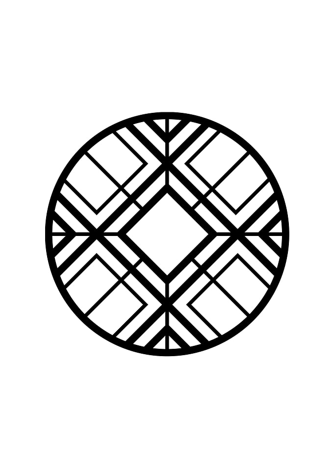 Black Geometric Glyph Rune