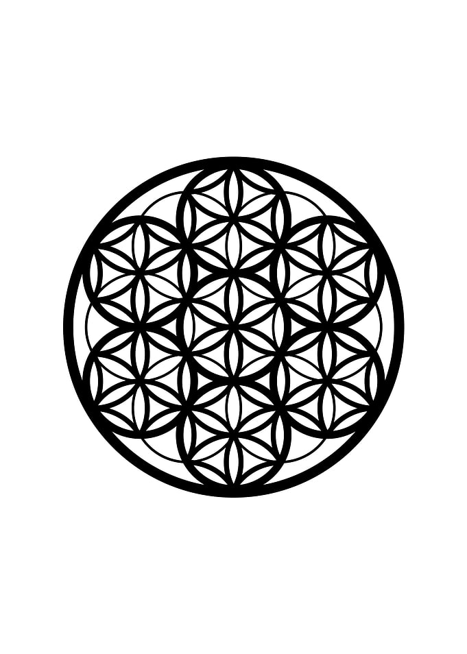 White Glyph Mandala Rune