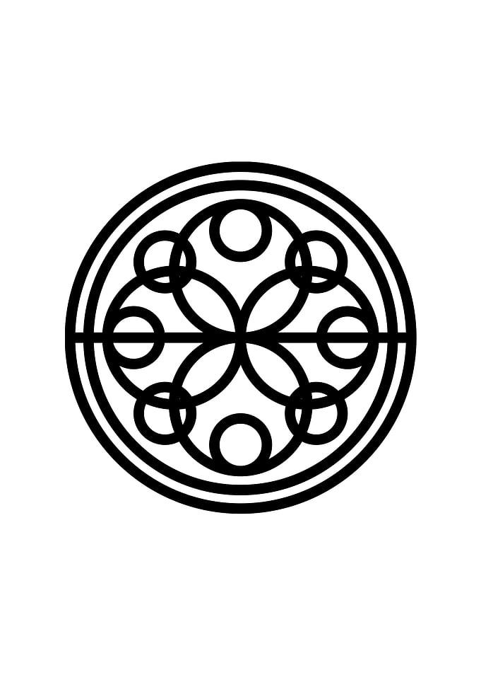 Black Glyph Mandala Rune