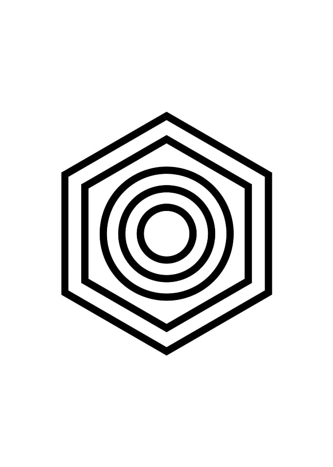 Black Sacred Geometry Rune
