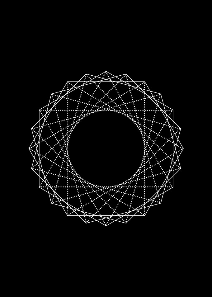 Black Glyph Mandala Rune