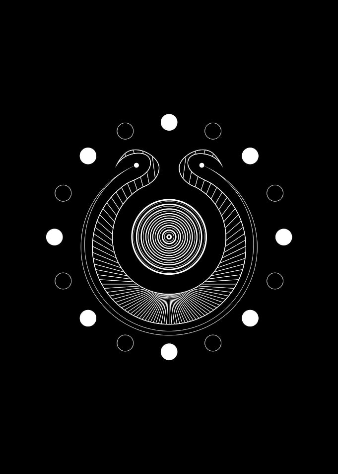 Black and White Glyph Rune