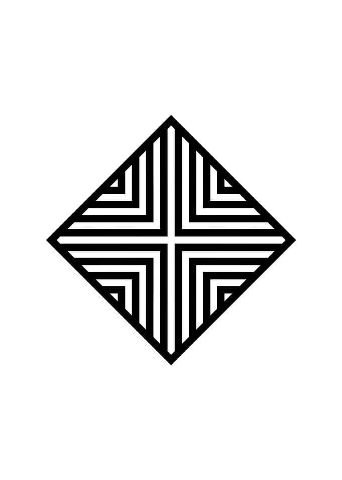Black Geometric Glyph Rune