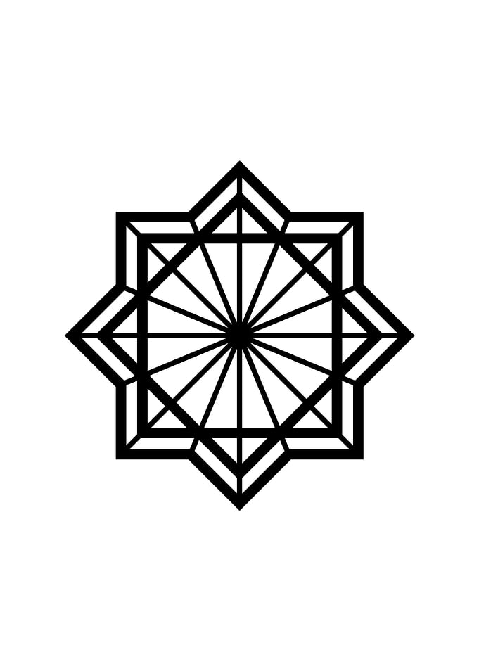 Black Glyph Mandala Rune