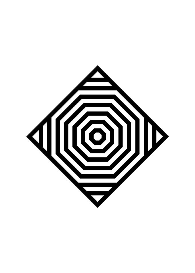 Black Glyph Mandala Rune