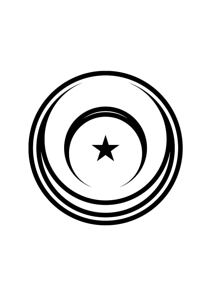 Black and White Glyph Rune
