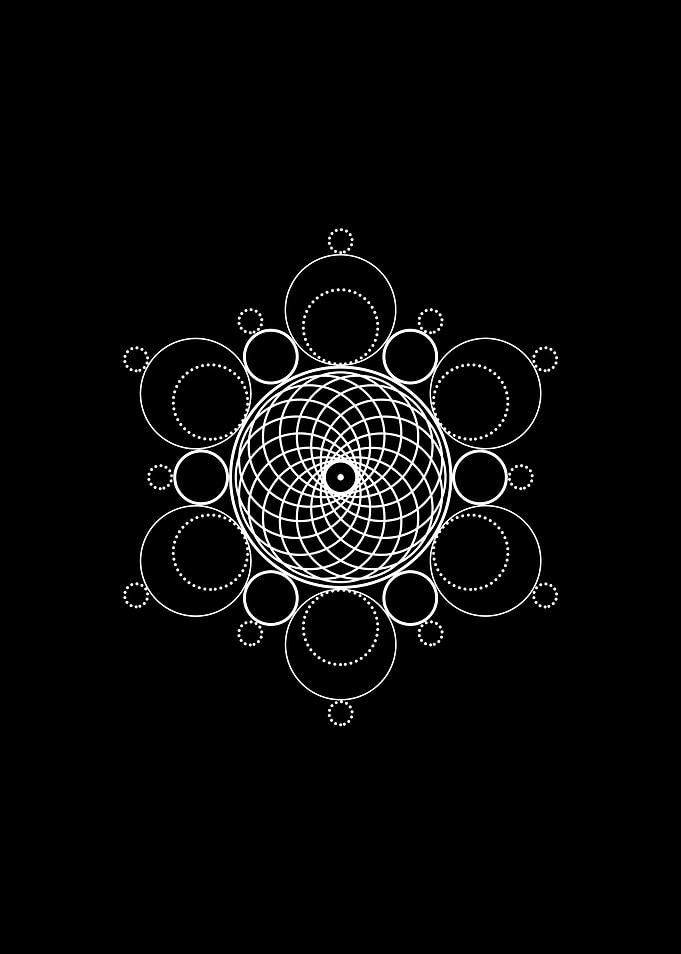 Black Glyph Mandala Rune