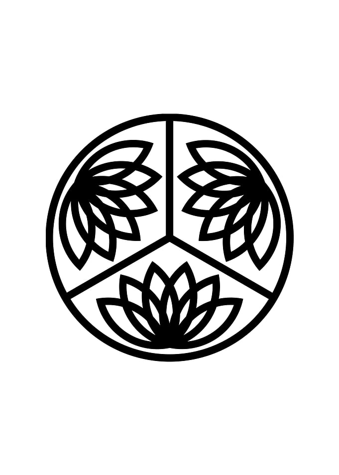 White Geometric Glyph Sign