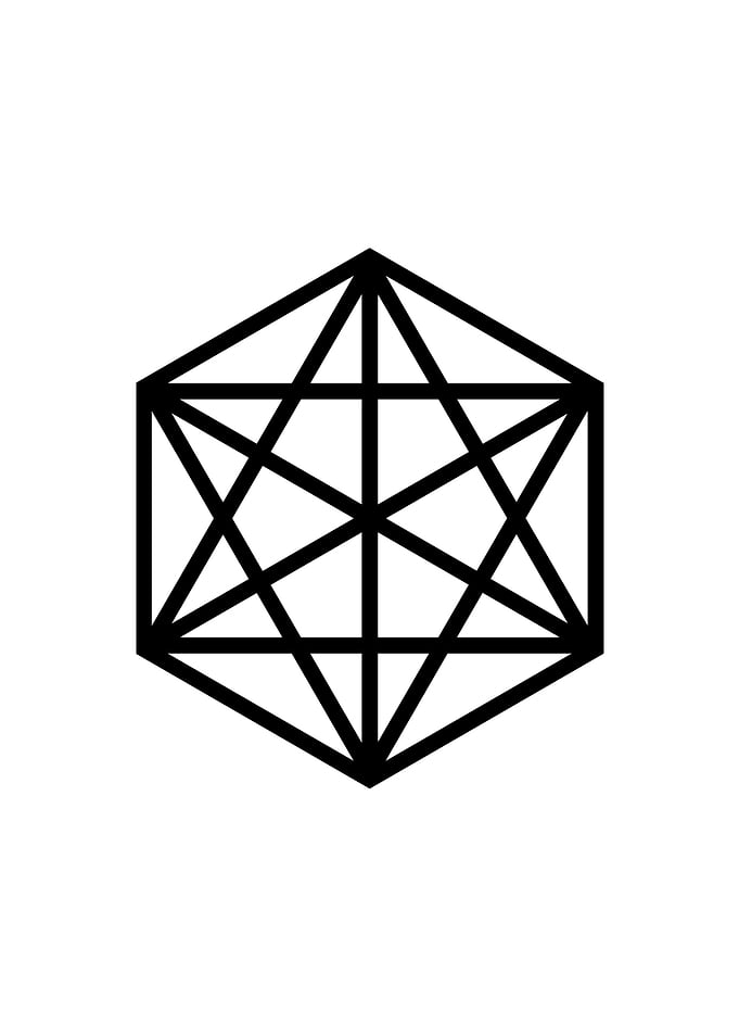 Black Sacred Geometry Rune