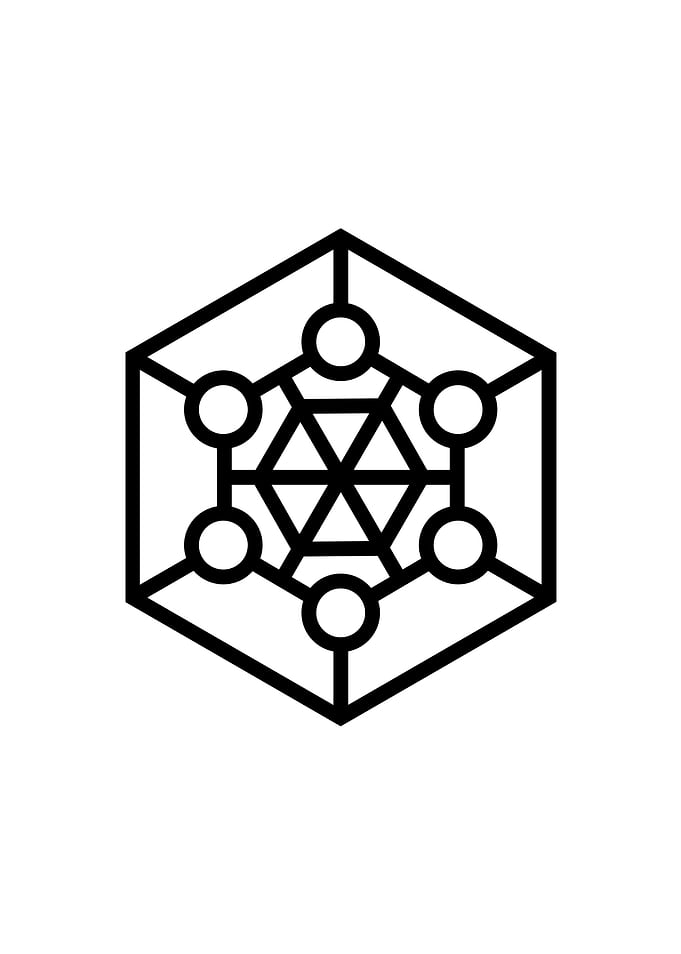 Black Geometric Glyph Rune