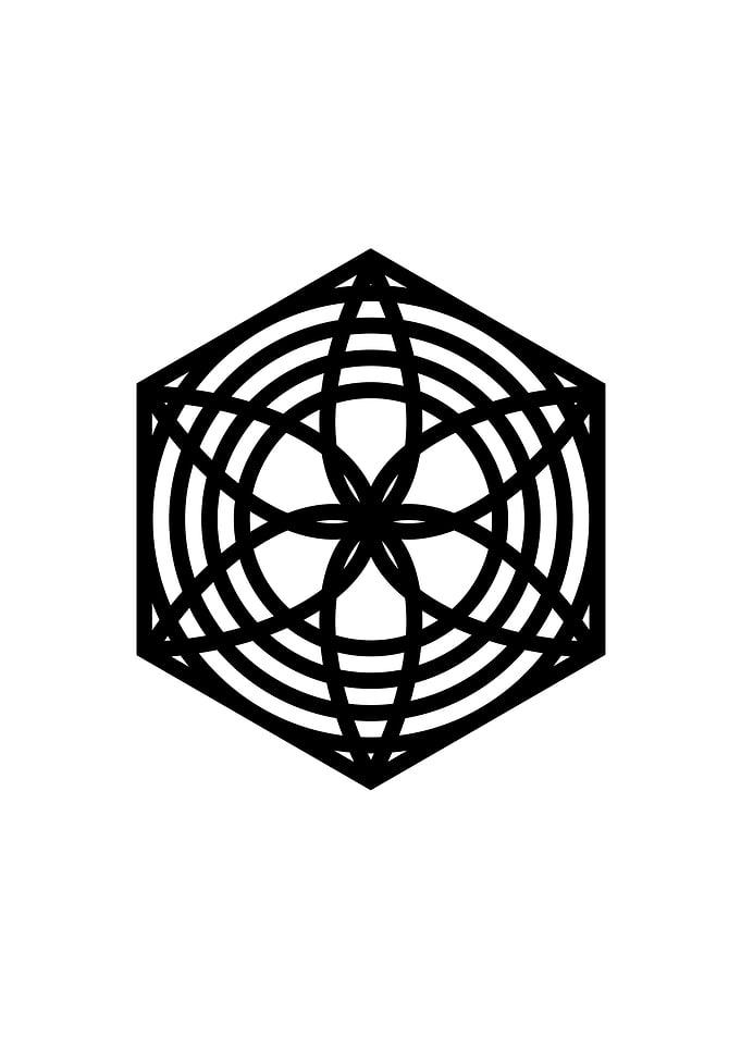 Black Glyph Mandala Rune