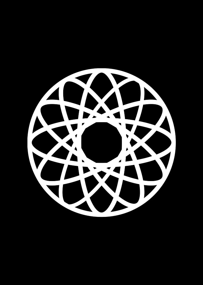 Black Glyph Mandala Rune