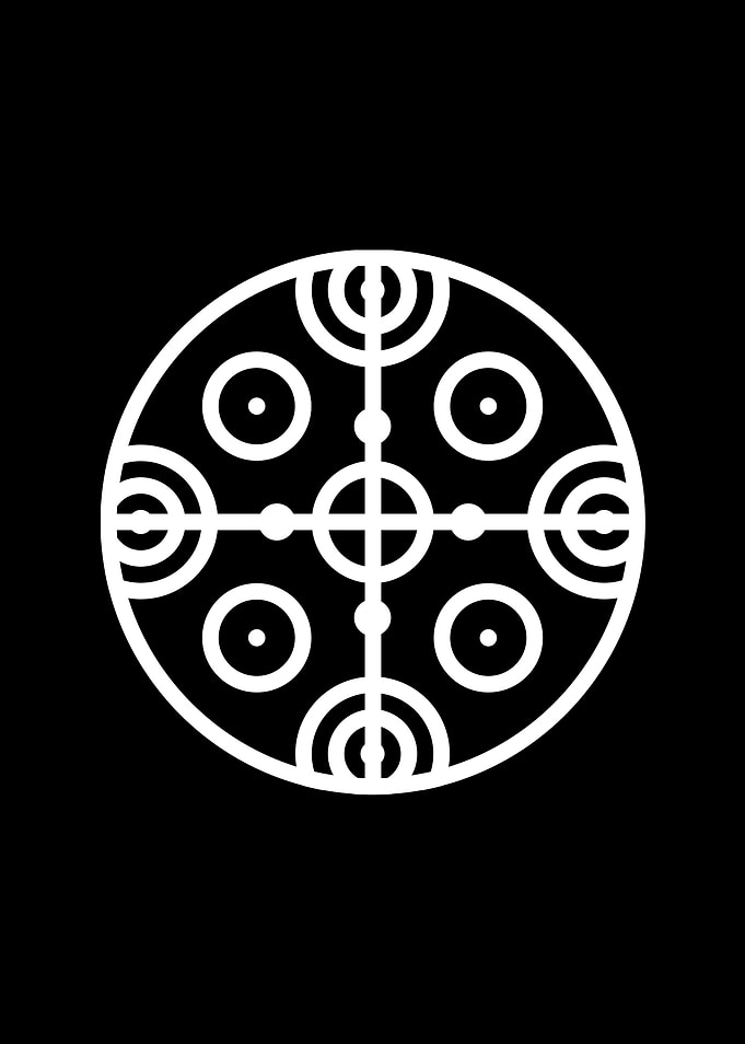 Black Glyph Mandala Rune