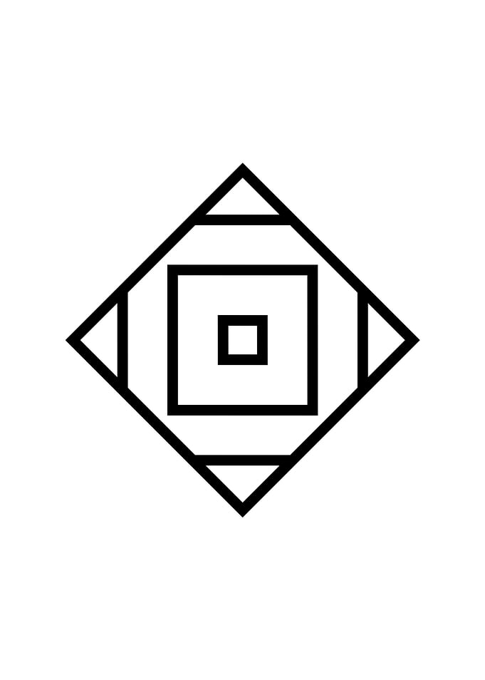 Black Sacred Geometry Rune