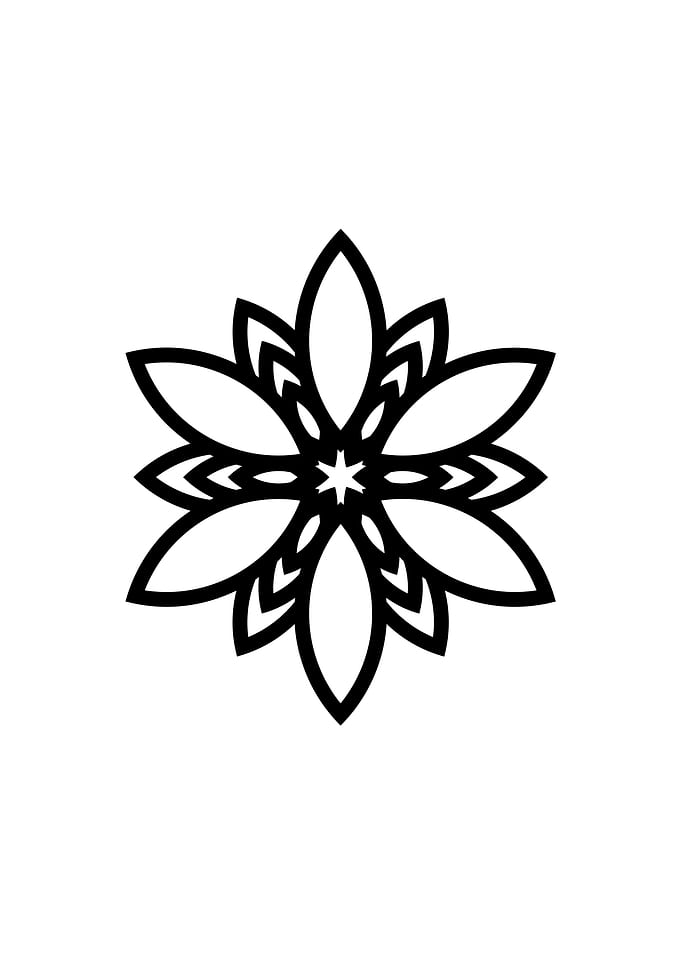 White Geometric Glyph Sign