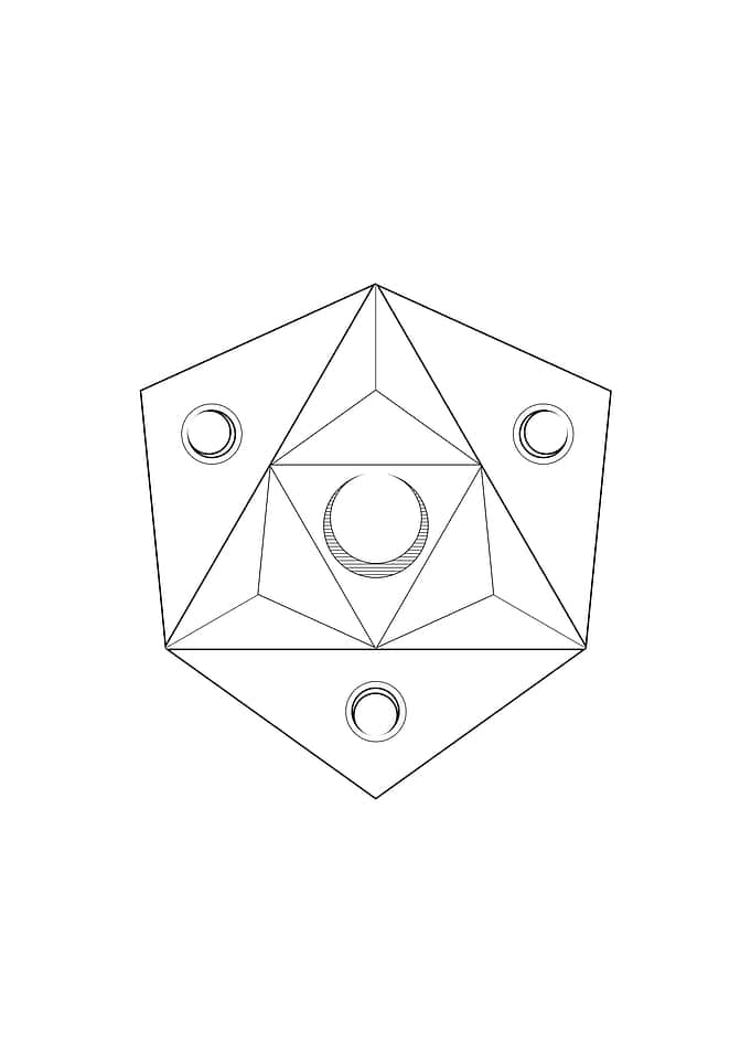 Black Geometric Glyph Rune
