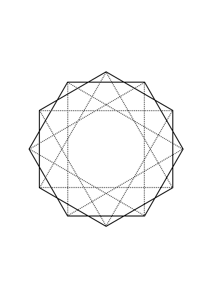 Black and White Glyph Rune