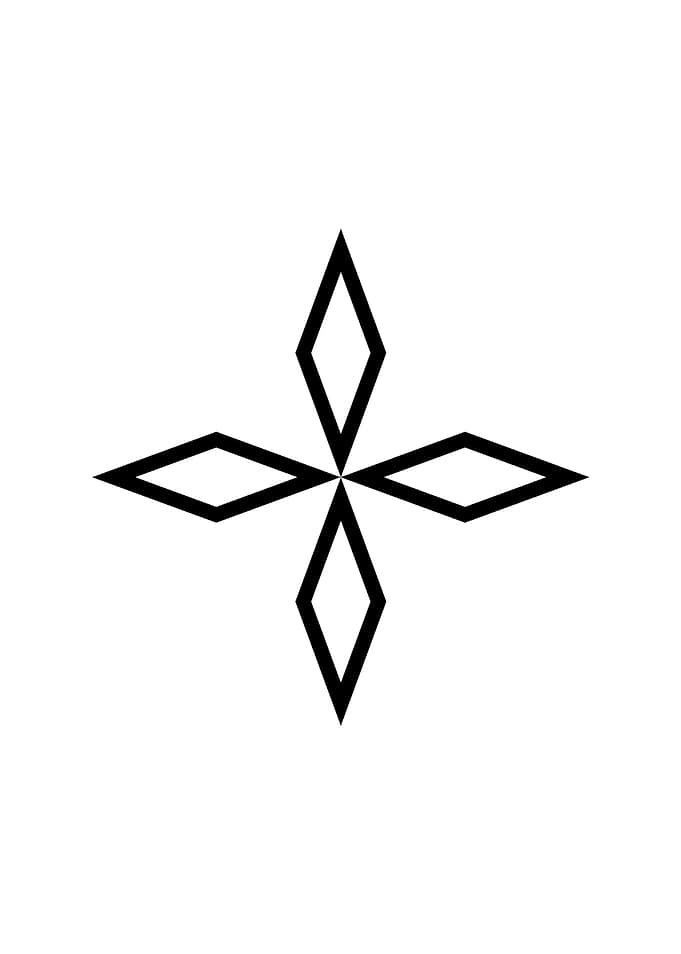 Black Geometric Glyph Rune