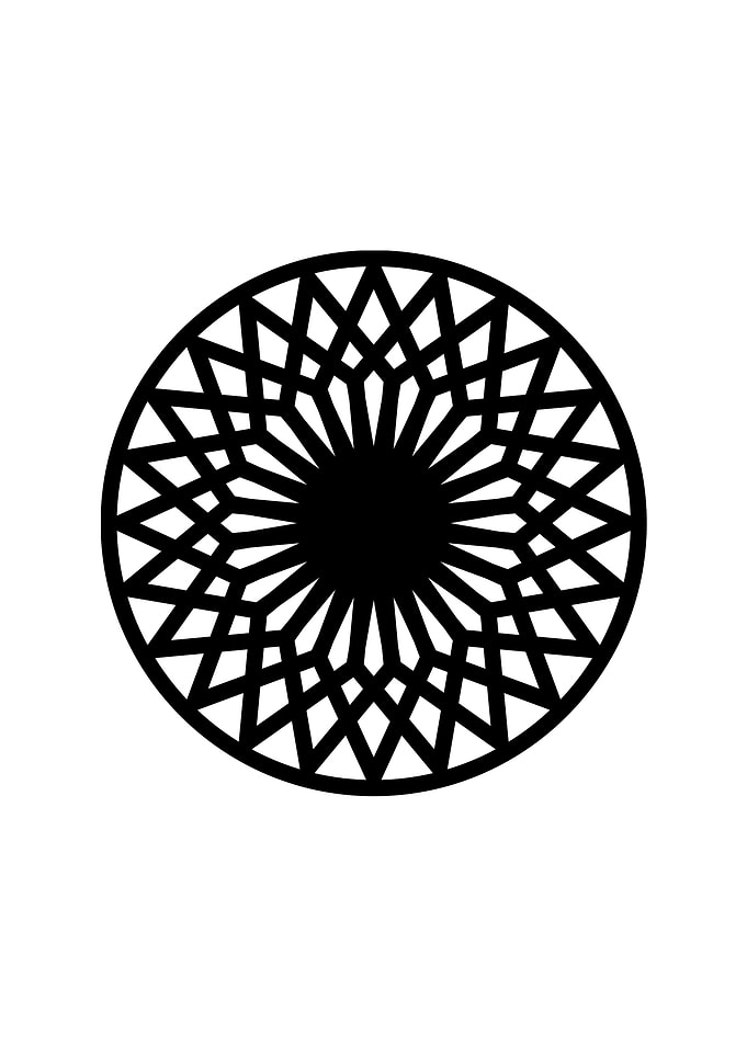White Glyph Mandala Rune