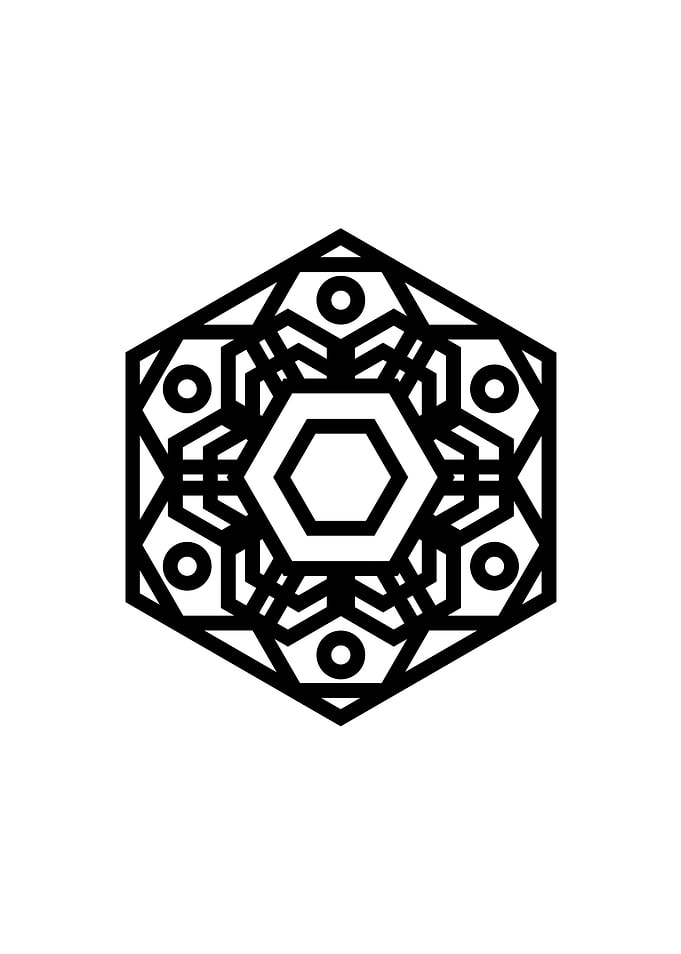 White Sacred Geometry Seal