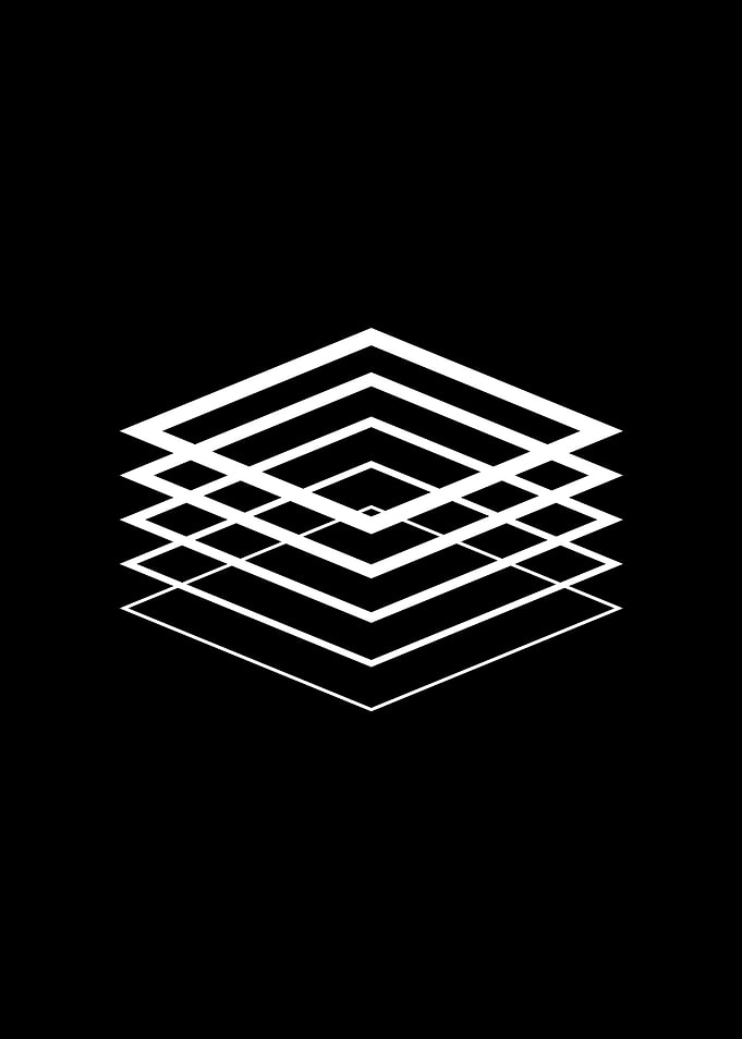 White Geometric Glyph Sign