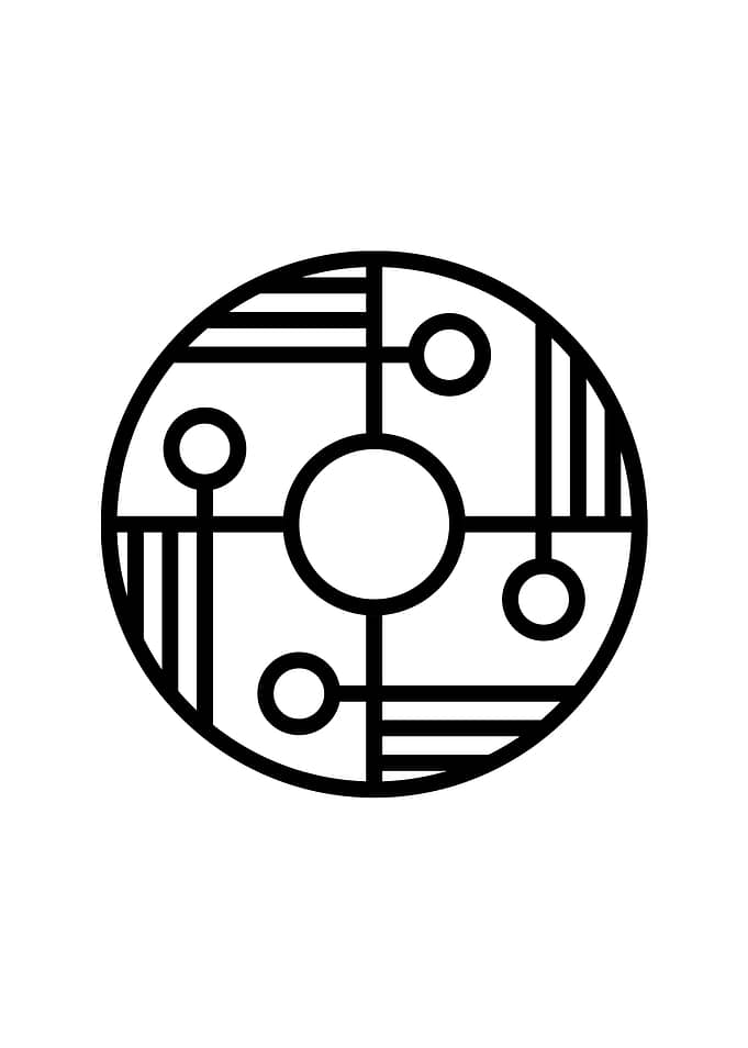 Black and White Glyph Rune