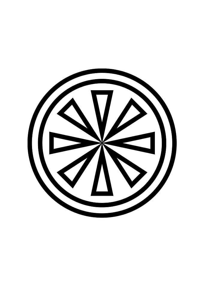 Black Geometric Glyph Rune