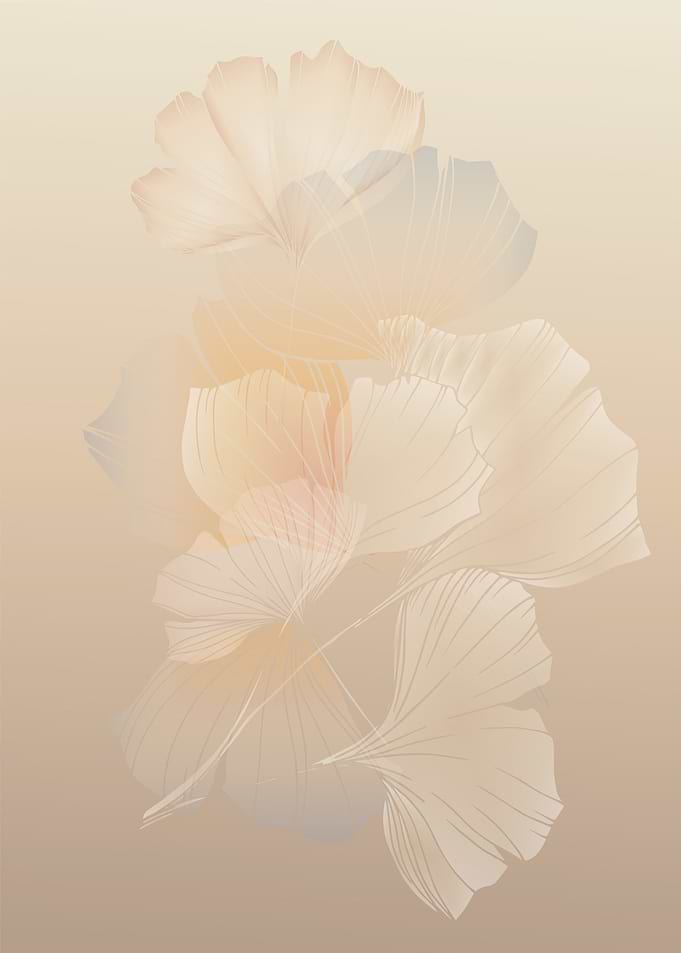 Beige Abstract Flower