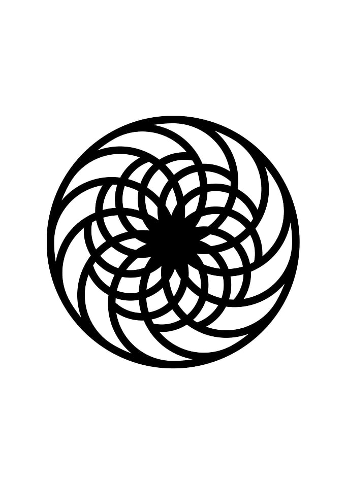 White Glyph Mandala Rune