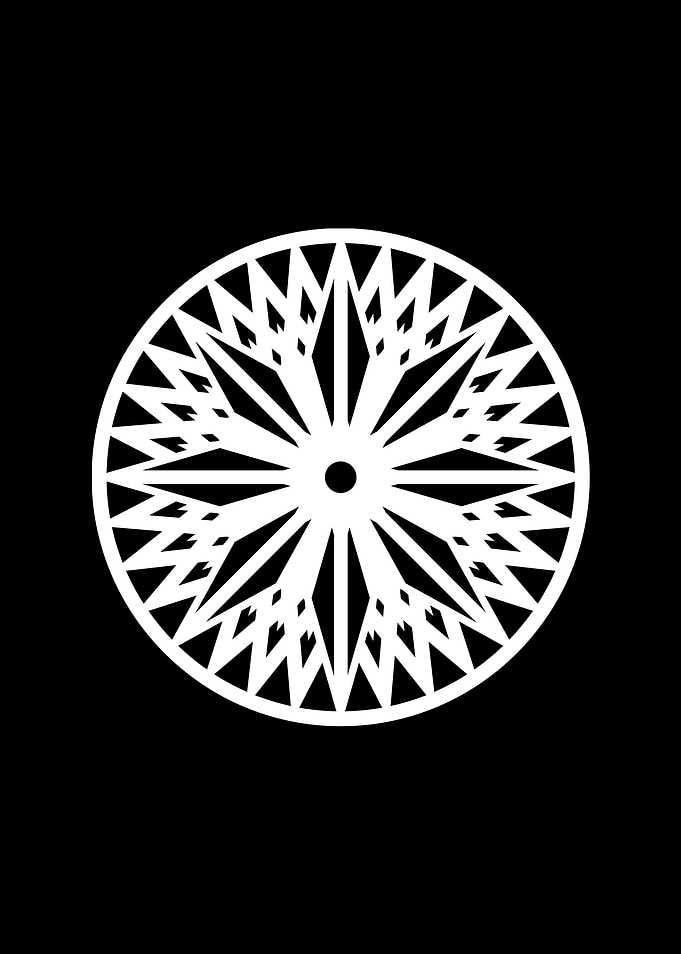 White Glyph Mandala Rune