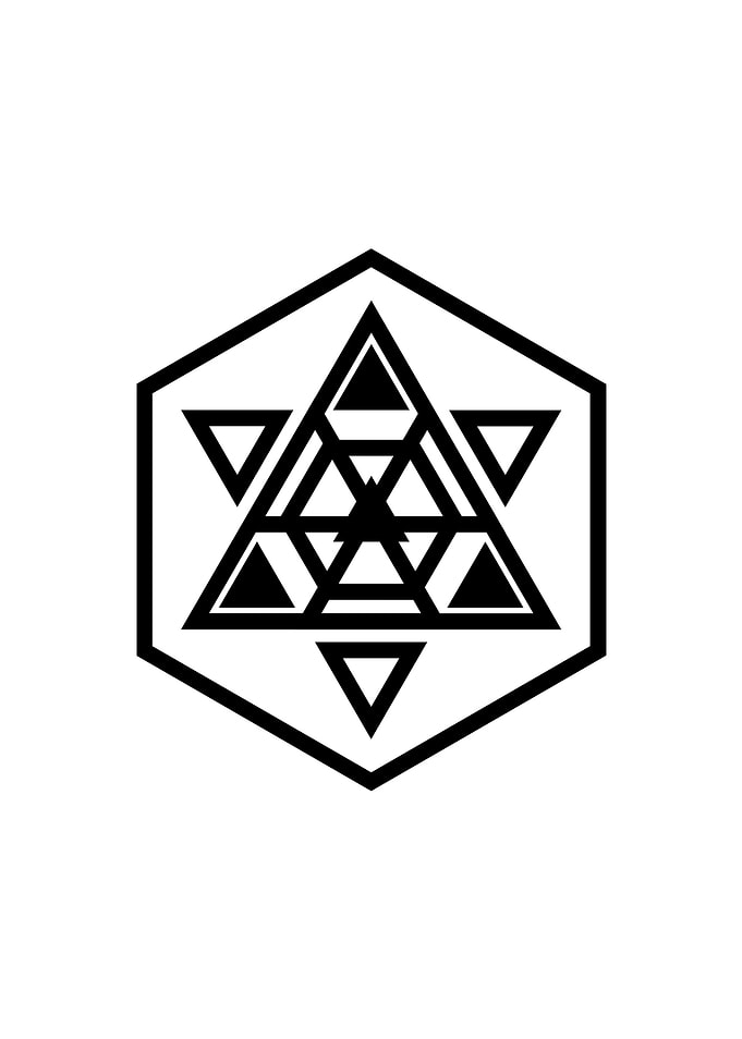 Black Sacred Geometry Rune